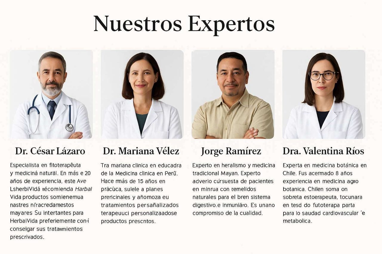 Equipo de expertos de Inka Farmacia evaluando suplementos naturales andinos