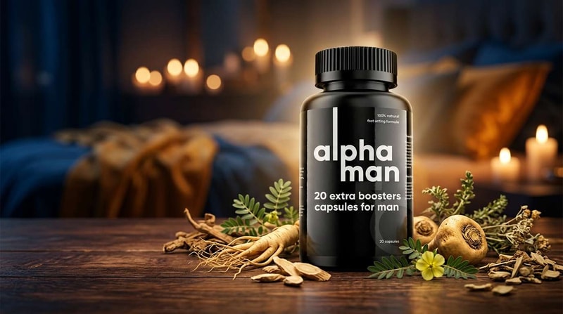 AlphaMan ingredientes naturales Maca Negra y Huanarpo Macho Peru