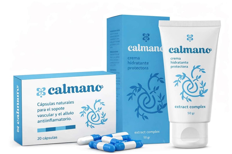 Calmano crema y capsulas para varices y hemorroides
